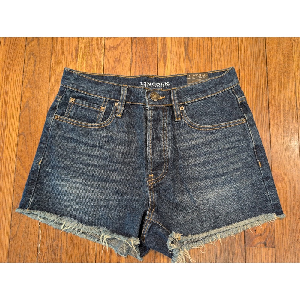 Lincoln Outfitters Womens High Rise Button Fly Denim Shorts Medium Wash Size 6